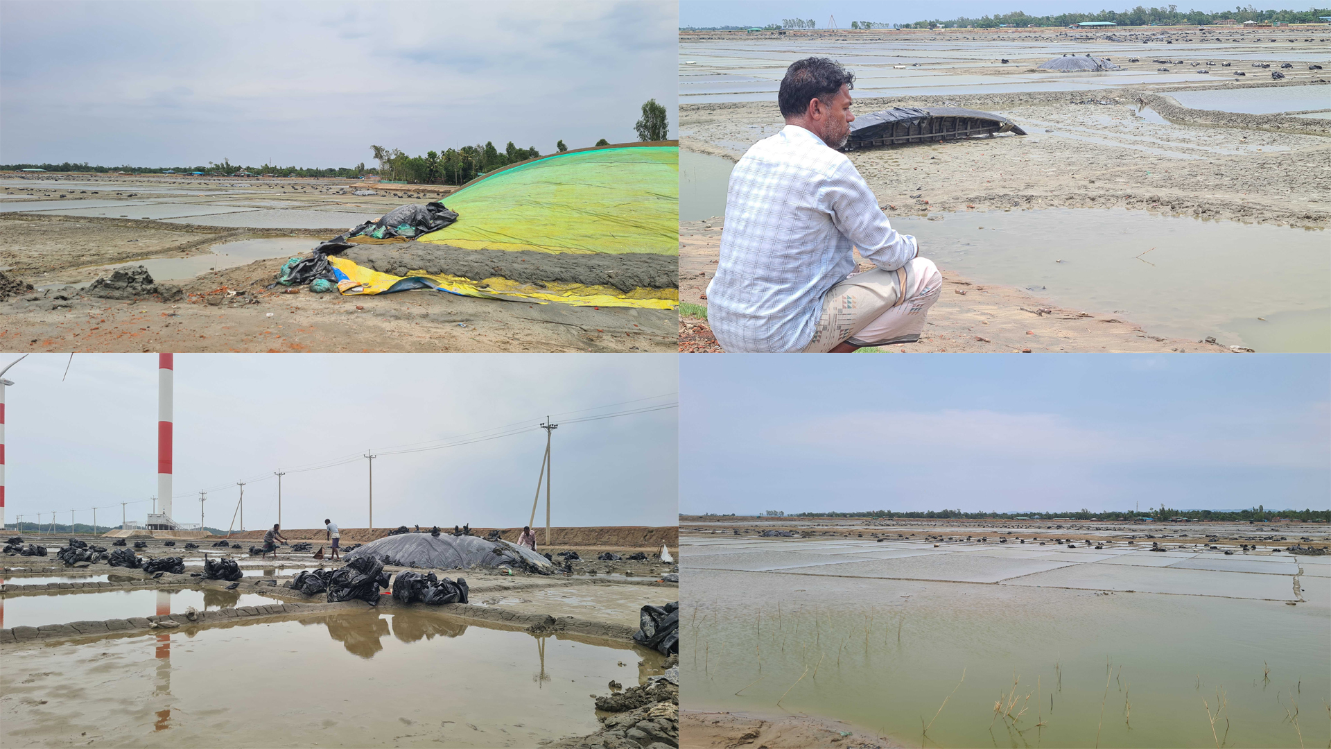 ঝড়-বৃষ্টিতে লন্ডভন্ড লবণের মাঠ, উৎপাদনে বড় ধাক্কা