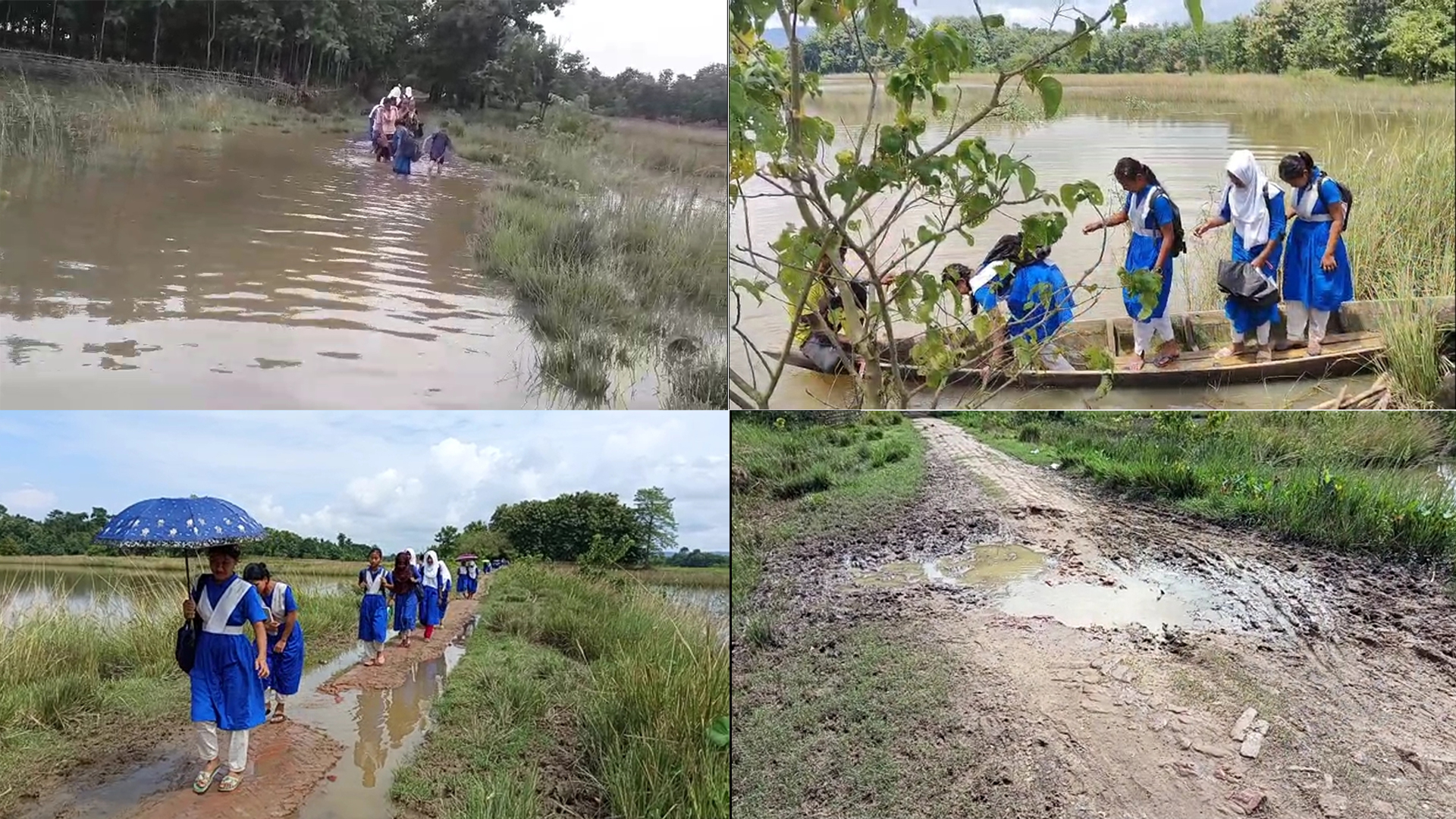 জলাবদ্ধতা, পথহীনতা ও নিরাপত্তাহীনতায় লেমুছড়ি উচ্চ বিদ্যালয়