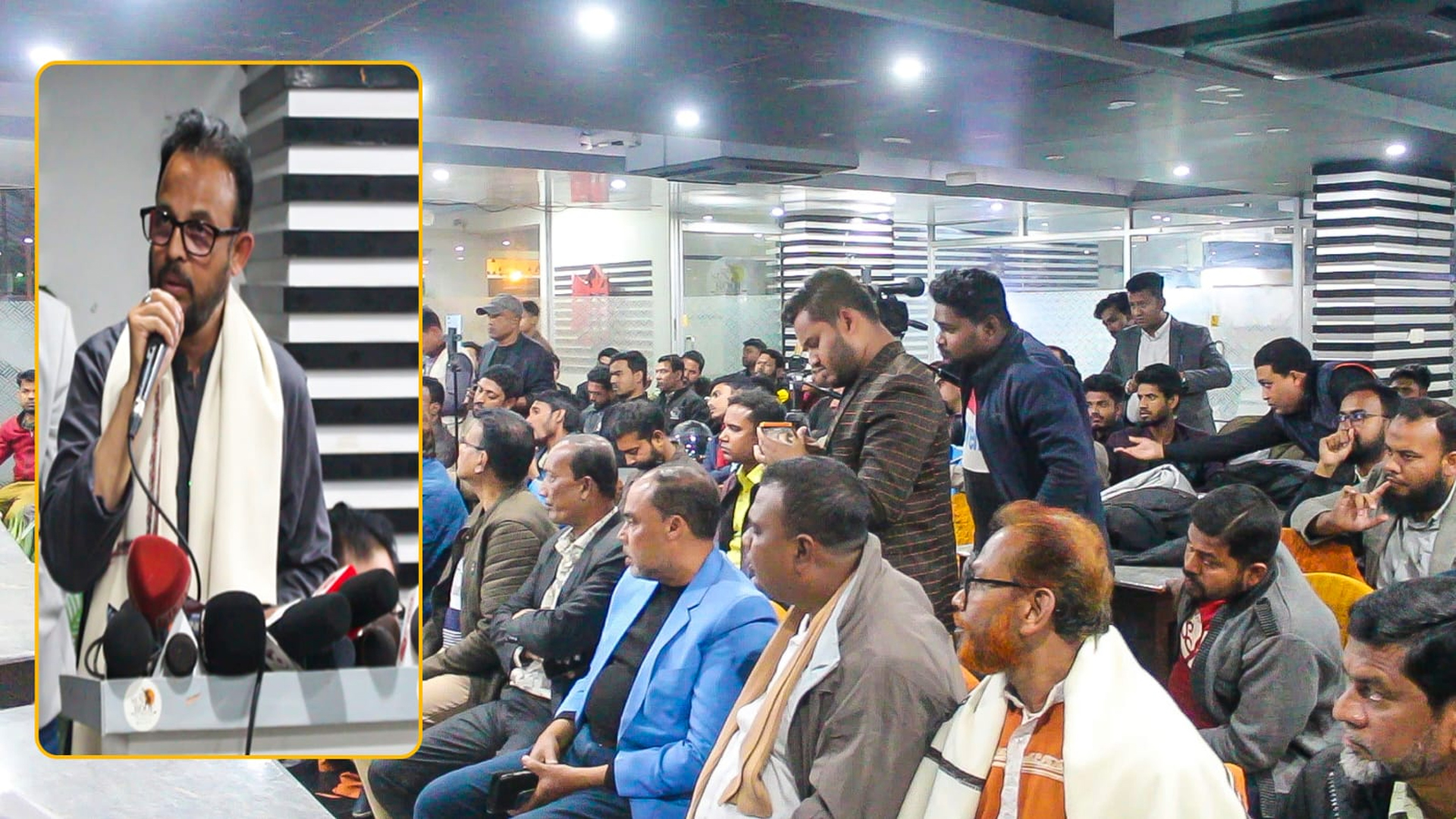 বেনাপোলে সাংবাদিকদের সঙ্গে বিএনপি প্রার্থী লিটনের মতবিনিময়