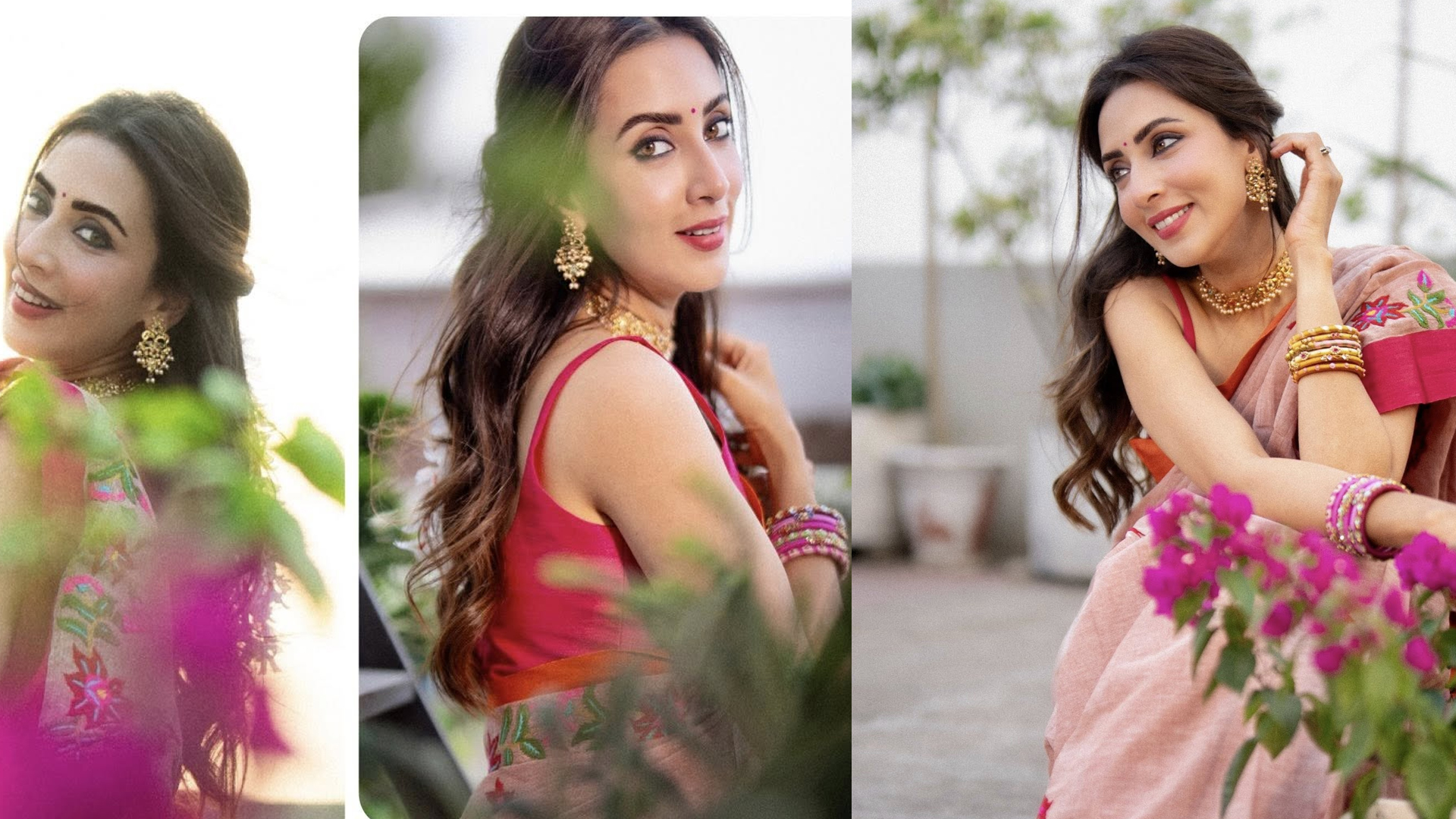 নববর্ষে বাঙালি সাজে আভা ছড়ালেন মিম