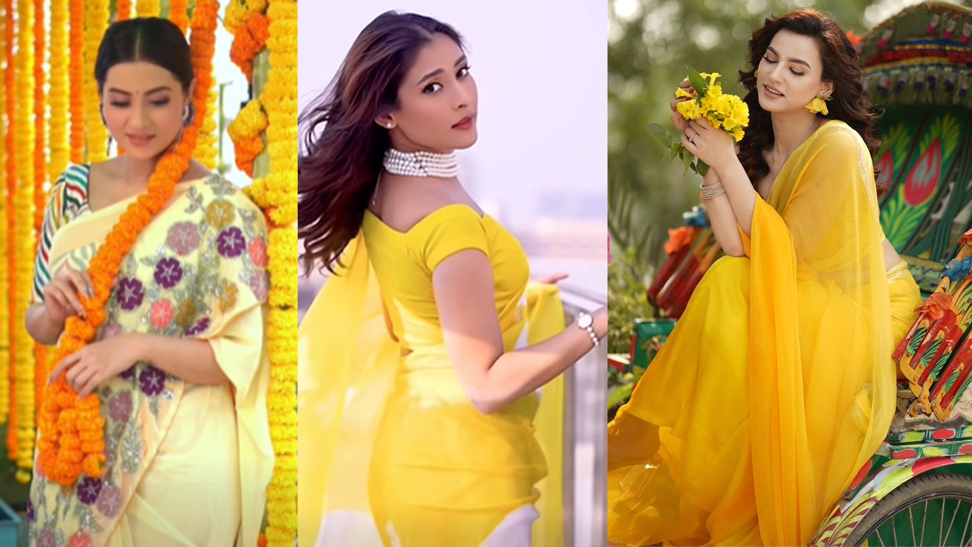 বসন্তের সাজে শোবিজ তারকারা