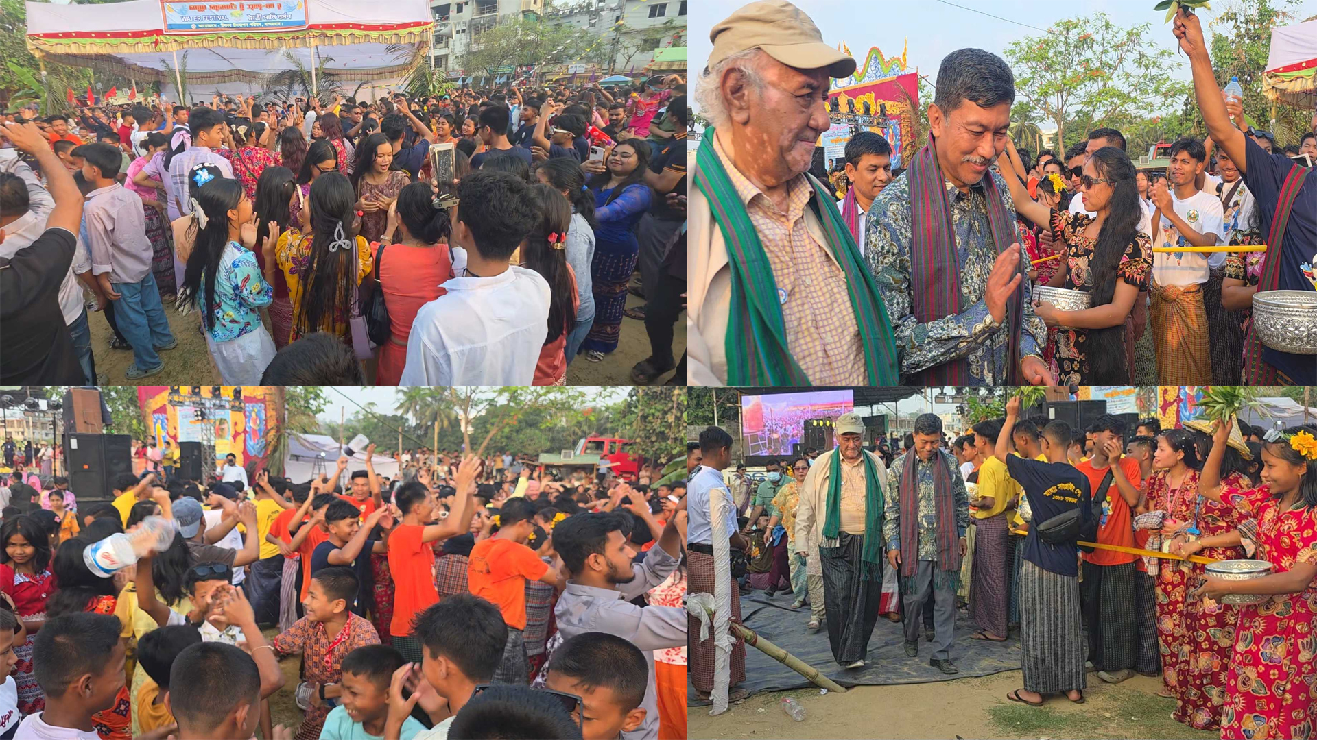 জলকেলিতে মাতোয়ারা বান্দরবানের মার্মা সম্প্রদায়