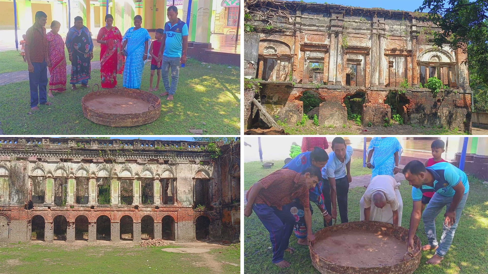 ধ্বংসপ্রাপ্ত রাজবাড়ি খননকালে পাওয়া মিলল বিশাল কড়াই