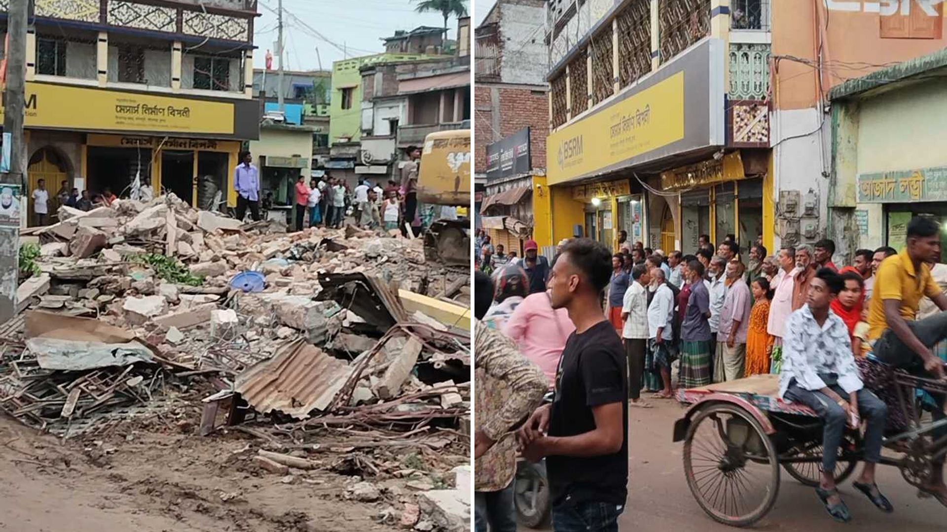 কপিলমুনি বাজারে সওজের উচ্ছেদ অভিযান, স্থানীয়দের ক্ষোভ