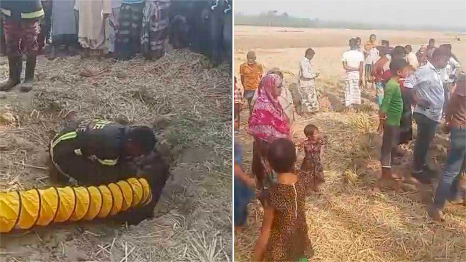 রাজশাহীতে গর্তে পড়া শিশু সাজিদ ৩২ ঘণ্টা পর উদ্ধার