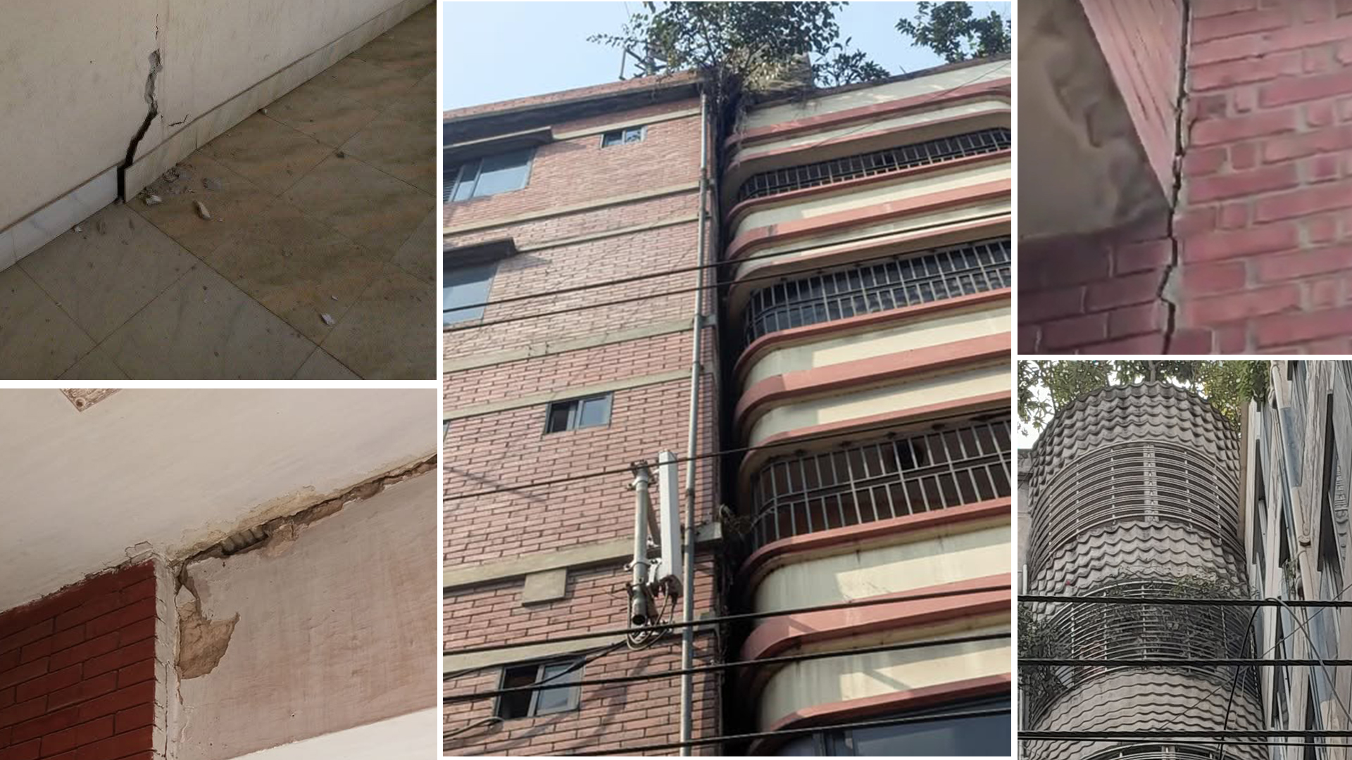 ভূমিকম্পে হেলে পড়লো রাজধানীর বেশ কয়েকটি ভবন, ধরেছে ফাটল