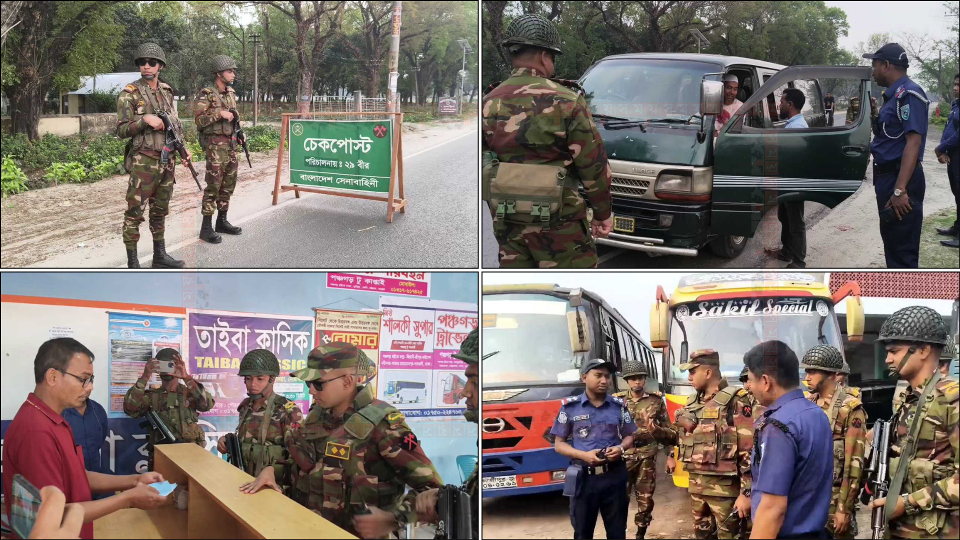 ঈদে বাড়তি ভাড়ার নৈরাজ্য ঠেকাতে পঞ্চগড়ে মাঠে সেনাবাহিনী